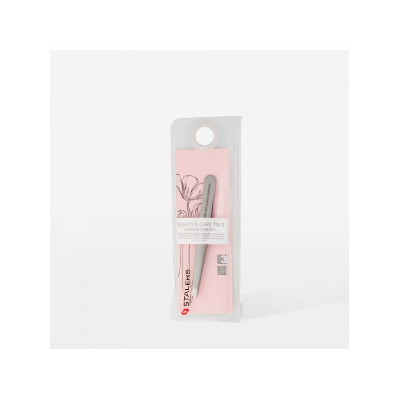 Pince À Épiler Pour Sourcils BEAUTY & CARE 10 TYPE 3 (Bords Larges Chanfreinés) -STALEKS PRO