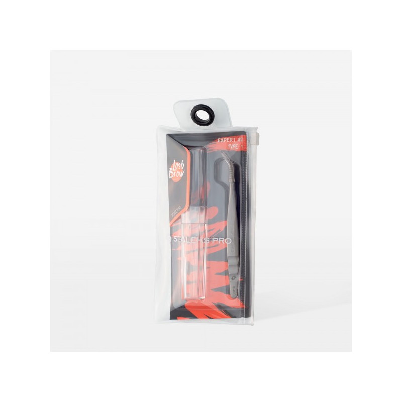 Pince Professionnelle Pour Extension De Cils EXPERT 40 TYPE 1 (En L, 50') -STALEKS PRO
