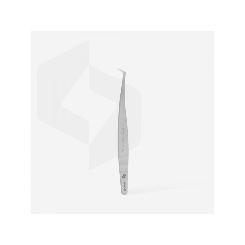 Pince Professionnelle Pour Extension De Cils EXPERT 40 TYPE 12 (Angle Droit, 65') -STALEKS PRO