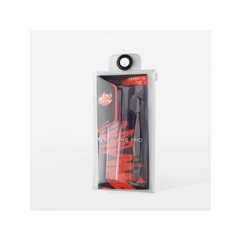 Pince Professionnelle Pour Extension De Cils EXPERT 40 TYPE 2 (En L, 70') -STALEKS PRO