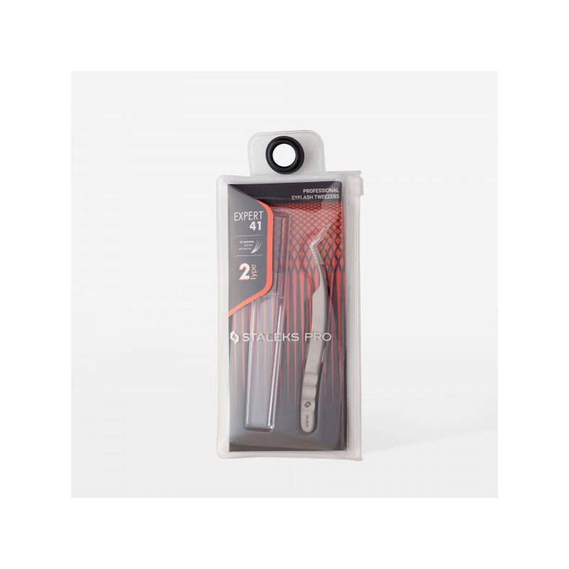 Pince Professionnelle Pour Extension De Cils EXPERT 41 TYPE 2 (En L, 40') -STALEKS PRO