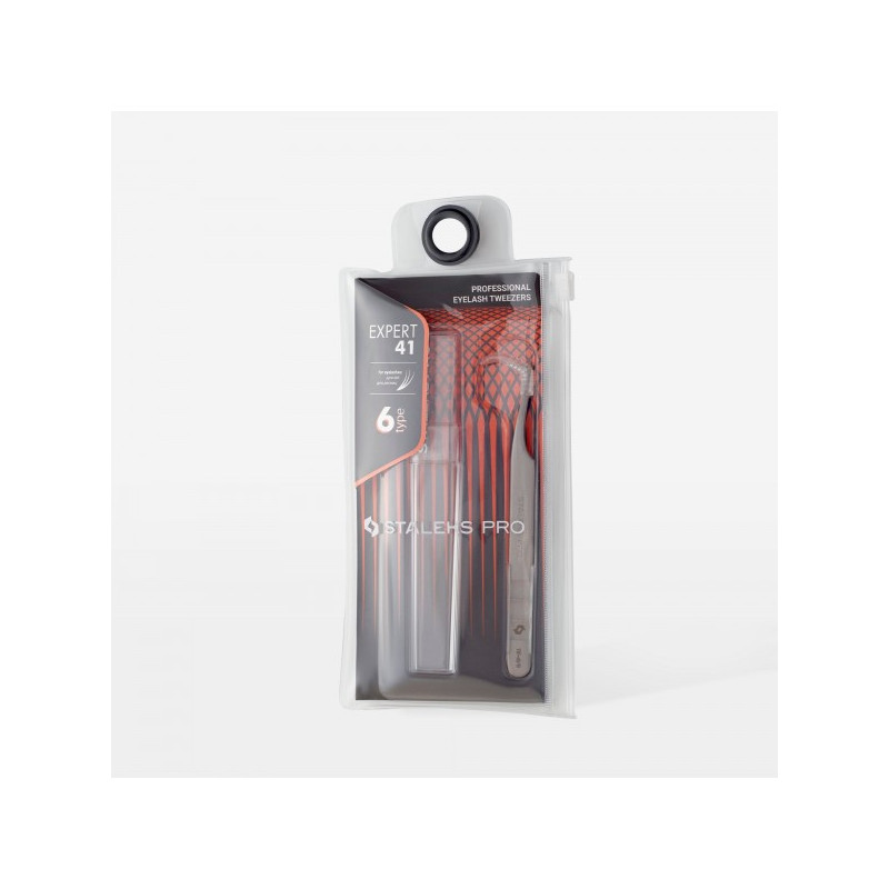 Pince Professionnelle Pour Extension De Cils EXPERT 41 TYPE 6 (Angle Droit, 75') STALEKS PRO
