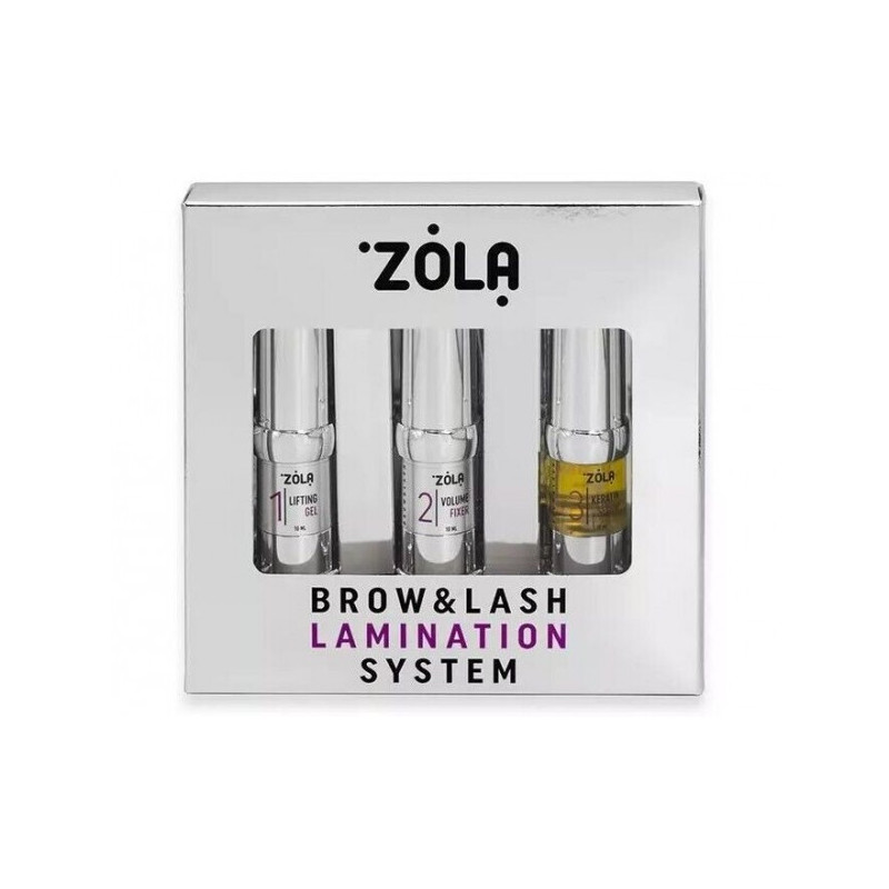 Kit de plastification ZOLA Système de plastification sourcils et cils, 3 x 10 ml