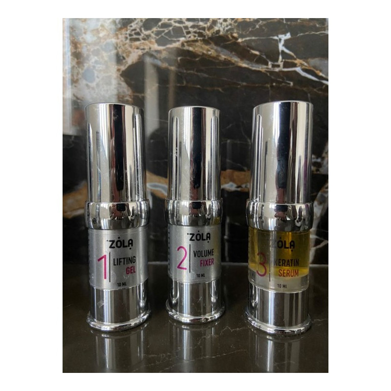 Kit de plastification ZOLA Système de plastification sourcils et cils, 3 x 10 ml
