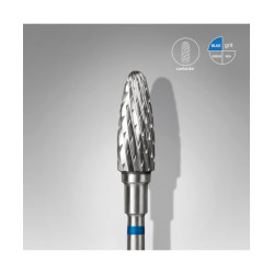 Carbide Nail Drill Bit, "Corn" Blue, Head Diameter 5 Mm / Working Part 13 Mm -STALEKS PRO