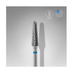 Carbide Nail Drill Bit, "Frustum", Blue, Head Diameter 4 Mm / Working Part 13 Mm- STALEKS PRO