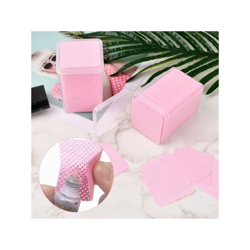 300 PCS Lingettes à ongles / Extension cils / Nettoyage des bouchonnes a colles sans peluches.
