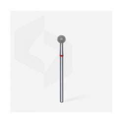Diamond Nail Drill Bit, "Ball", Red, Head Diameter 5 Mm -STALEKS PRO
