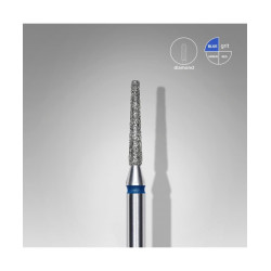 Diamond Nail Drill Bit, "Frustum", Blue, Head Diameter1.6 Mm, Working Part 10 Mm -STALEKS PRO