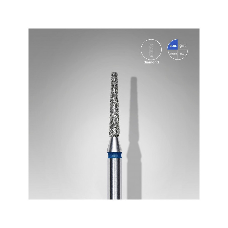 Diamond Nail Drill Bit, "Frustum", Blue, Head Diameter1.6 Mm, Working Part 10 Mm -STALEKS PRO