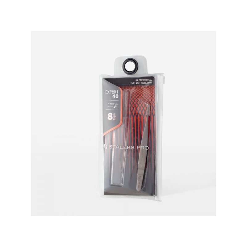 Pince Professionnelle Staleks Pour Extension De Cils EXPERT 40 TYPE 8 (Angle Droit, 85')