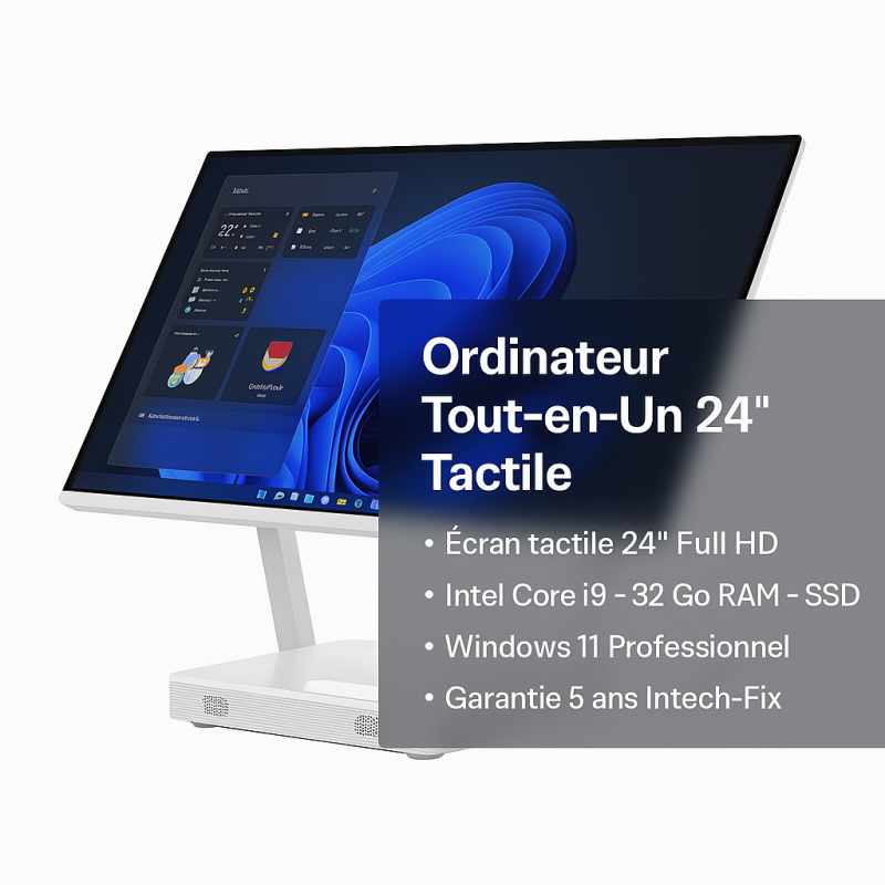 AIO Ordinateur Tout-en-Un 24" Tactile – Performance & Fiabilité