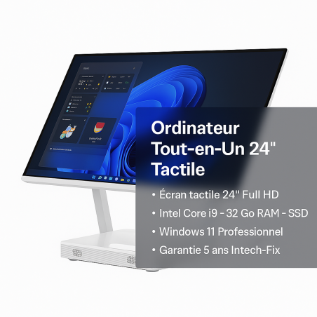 AIO Ordinateur Tout-en-Un 24" Tactile – Performance & Fiabilité