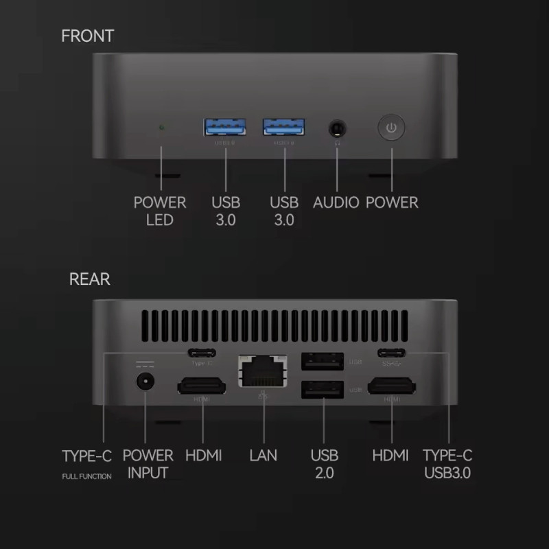 Mini PC Intel i9-8950HK 16 Go de RAM, 1 To de SSD Windows 11 Pro WiFi